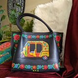 Rickshaw Hand Painted Tote Bag