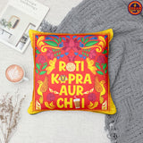 Roti Kapra Aur Chai Truck Art Cushion Cover