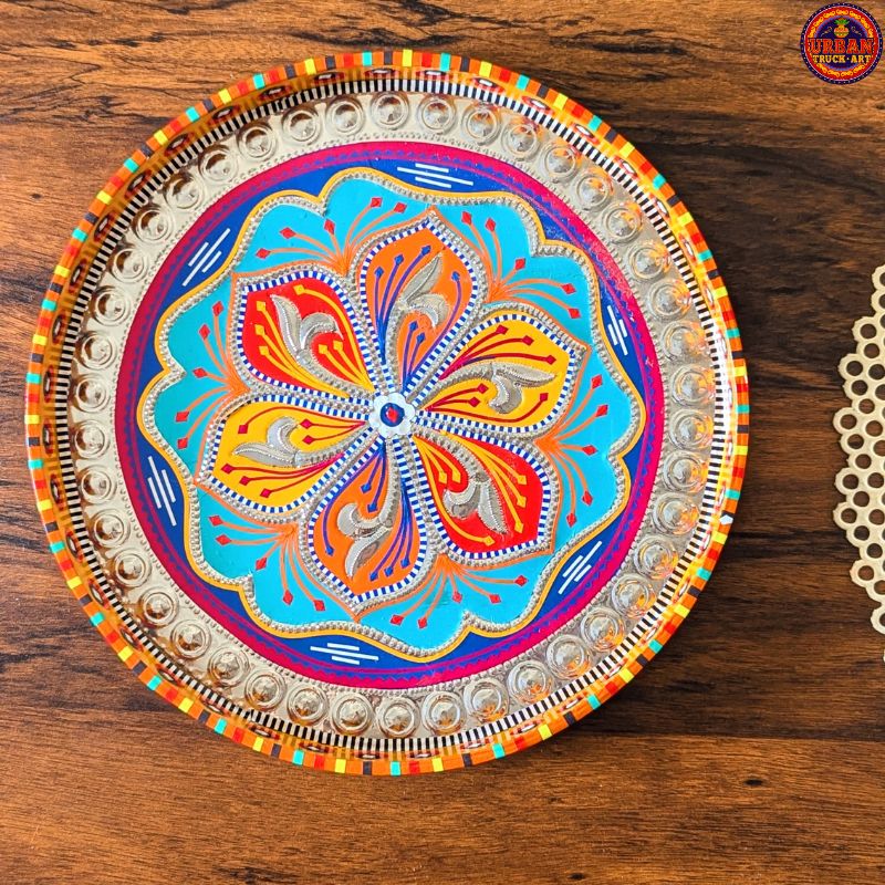 Round Flower Truck Art Tray