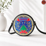 Royal Blue Personalised Round Cross Body Bag