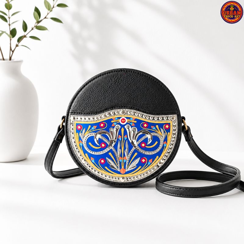 Royal Blue Round Crossbody Bag