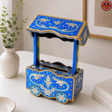 Blue Artistic Tissue Cart