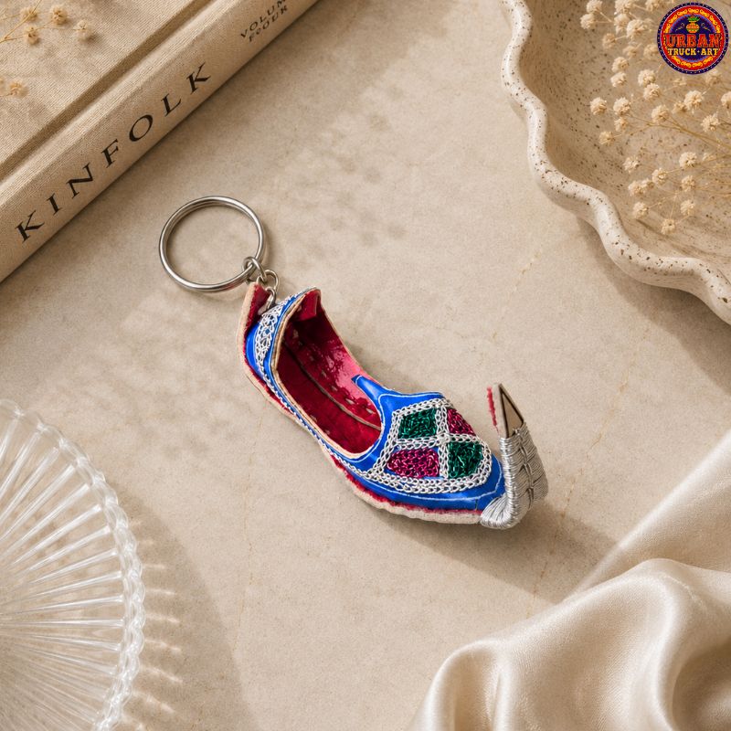 Shahi Blue Khussa Keychain