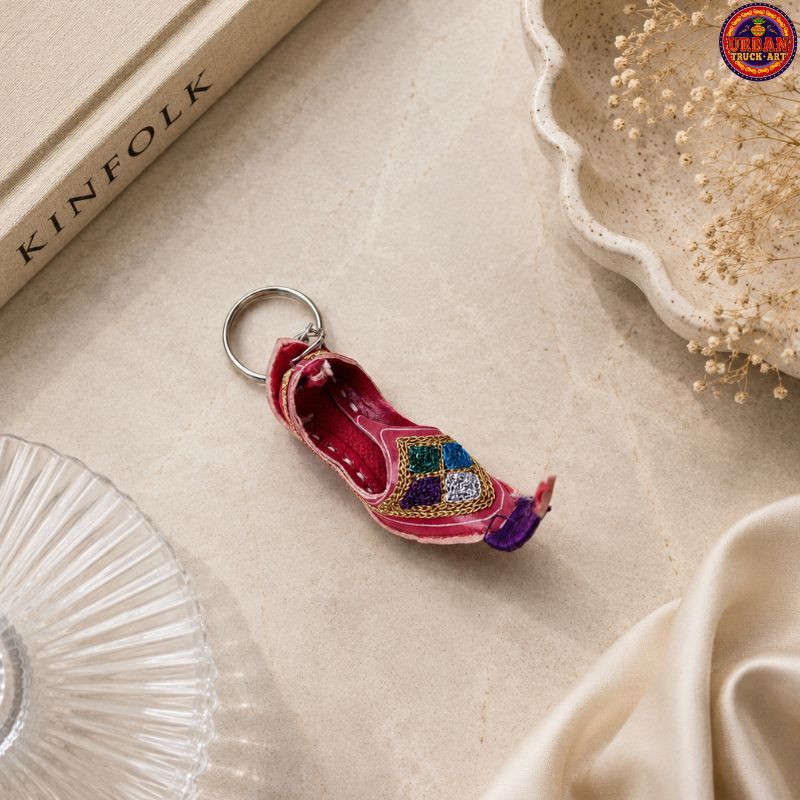 Shahi Magenta Khussa Keychain