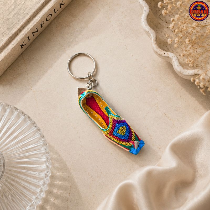Shahi Purple Khussa Keychain