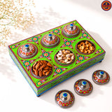 Sparkling Green 6 Compartment Tray