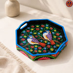 Sparrow Octagon Hand Painted Tray