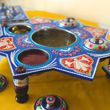 Blue Octagon Chatni Tray