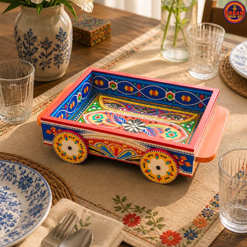 Star Truck Art Tray on Wheels