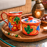 Orange Flower Milk & Sugar Pot