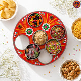 Red Round Sweet Tray