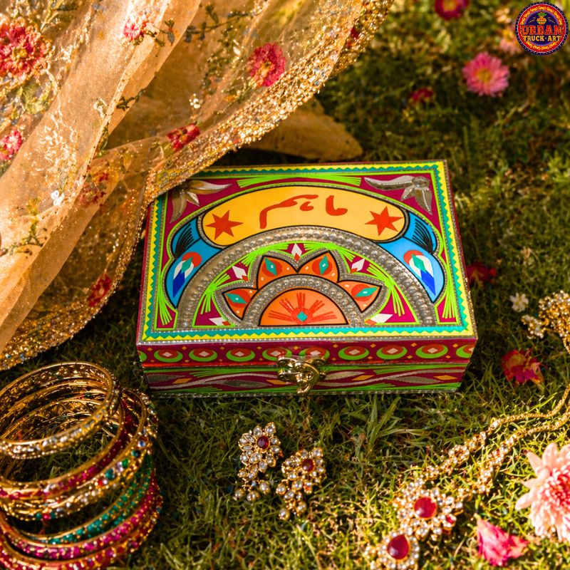 Green Tribal Jewelry box