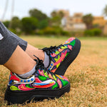 Black Aeroplane Hand Painted Shoe