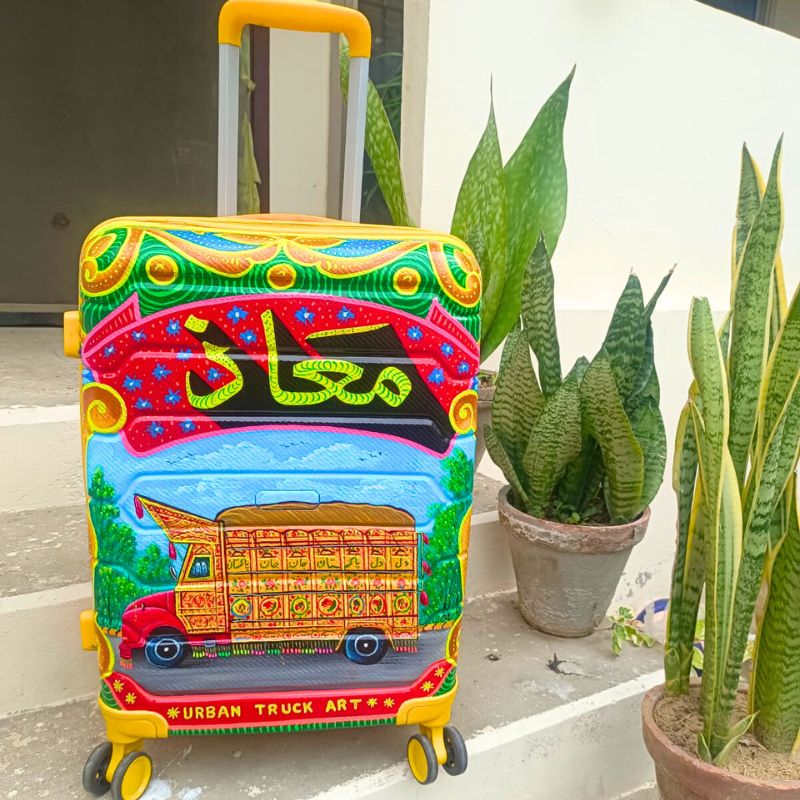 Handpainted Truck Personalised Suitcase