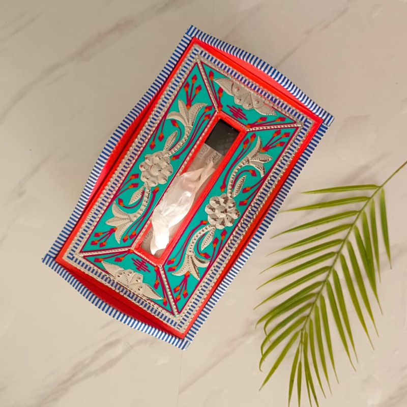 Turquoise Tissue Box