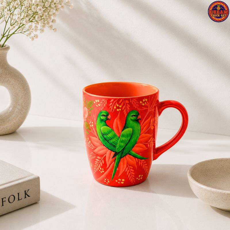 Two Parrot Truck Art Inspired Mug