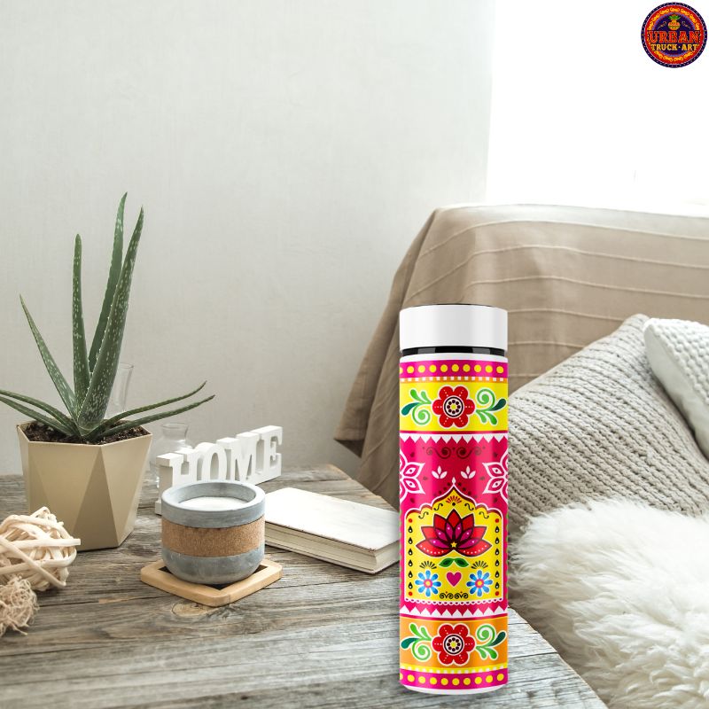 Vibrant Truck Art Water Bottle For Gifting