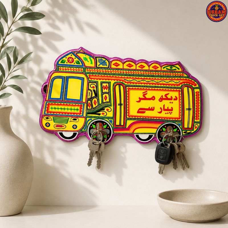 Yellow Bus Key Holder