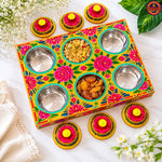Yellow Hand Painted Dry Fruit Box