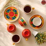 Yellow Hand Painted Teaset