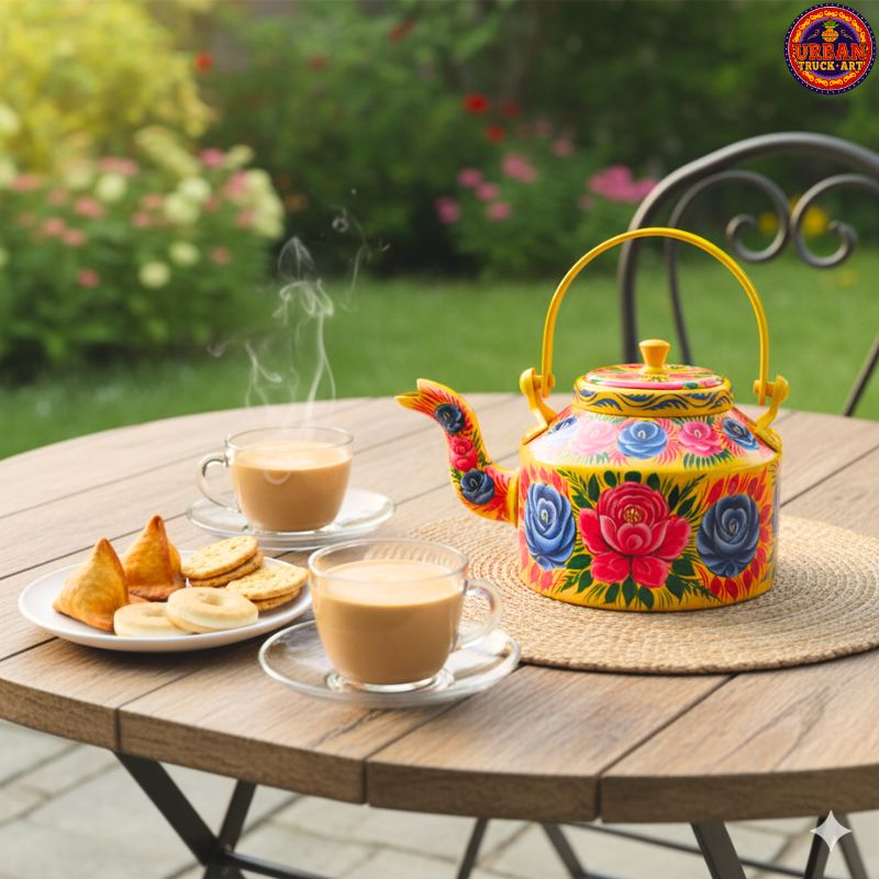Yellow Hand Painted Teapot
