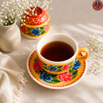 Yellow Truck Art Tea Cup