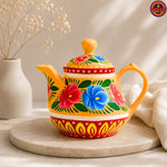 Yellow Truck Art Teapot