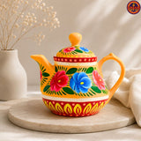 Yellow Truck Art Teapot