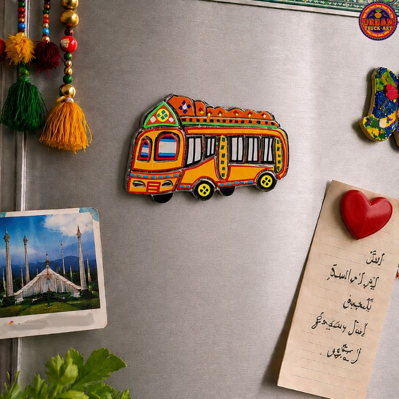 Yellow Wagon Fridge Magnets