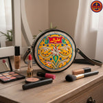Yellow Round Truck Art Round Bag