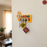Yellow Hand Painted Key Holder