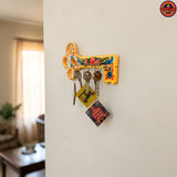 Yellow Hand Painted Key Holder