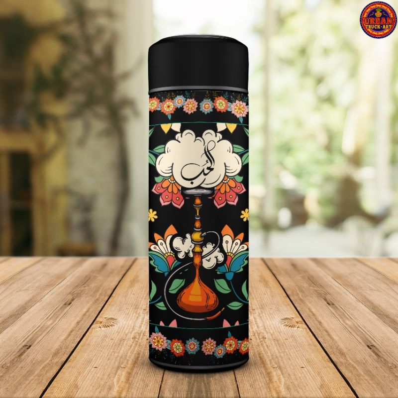 Black Truck Art Personalised Water Bottle