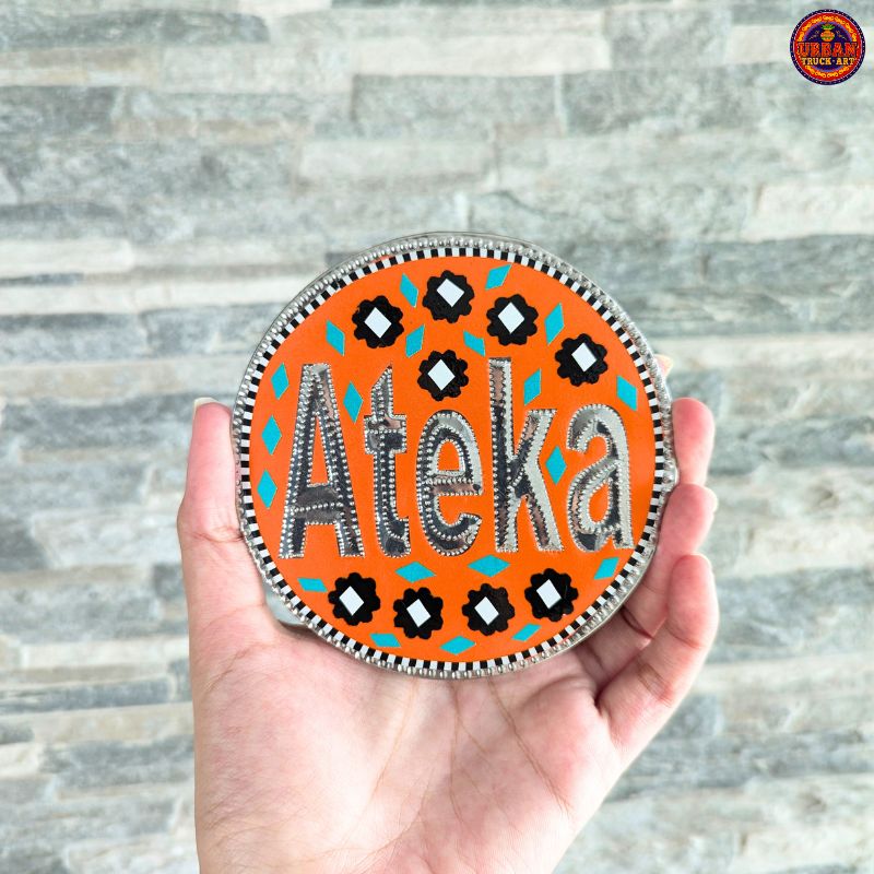 Orange Personalised Name Coaster