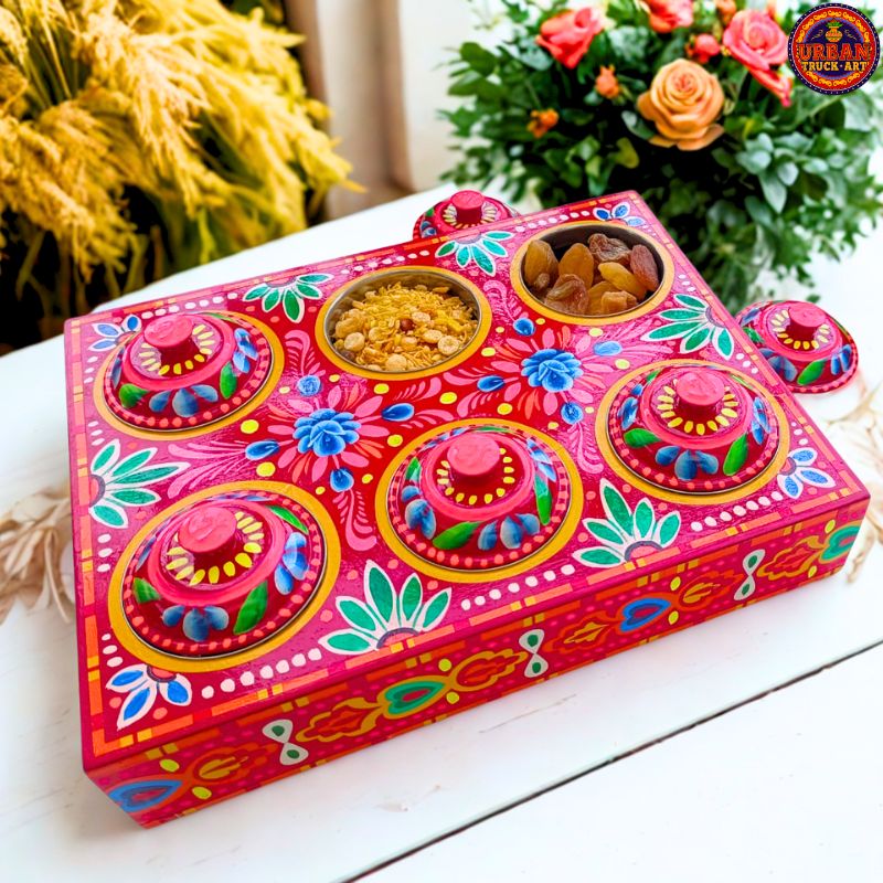 Pink Hand Painted Multipurpose Box