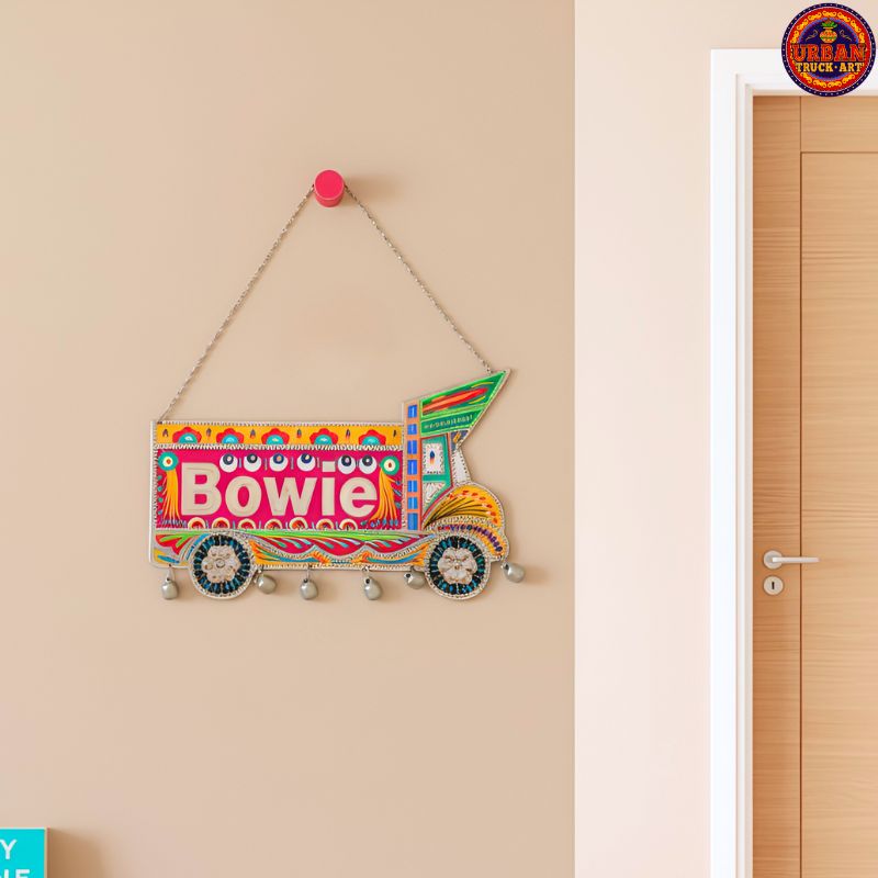 Magenta Personalized Truck Name Plate