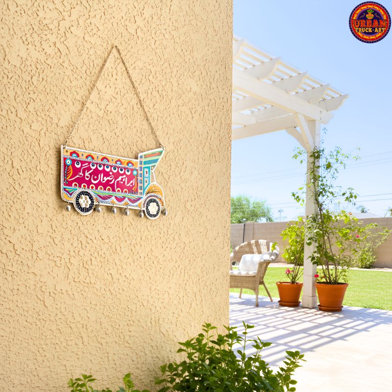 Magenta Personalized Truck Name Plate