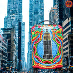 Empire State Building Hand Painted Truck Art Suitcase