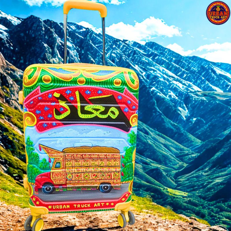 Handpainted Truck Personalised Suitcase