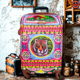 Tiger Hand Painted Suitcase
