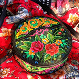 Truck Art Inspired Hand Painted Round Bag