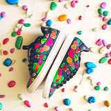 Black Truck Art HandPainted Shoe