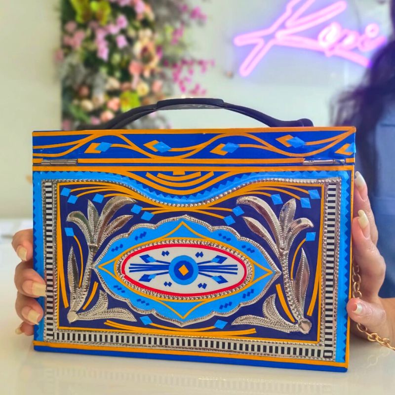 Blue Personalized Clutch