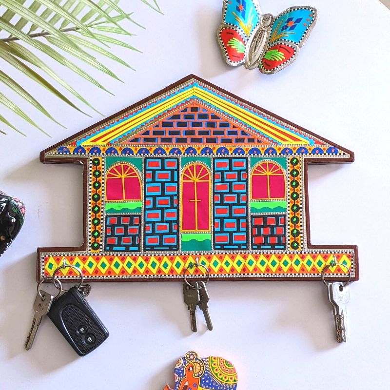 Brown House Key Holder