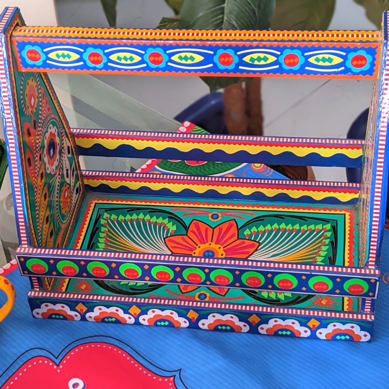 Pakistani Truck Art Blue Caddy
