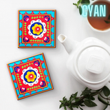 Handmade Truck Art Inspired Abstract Artistic Coasters