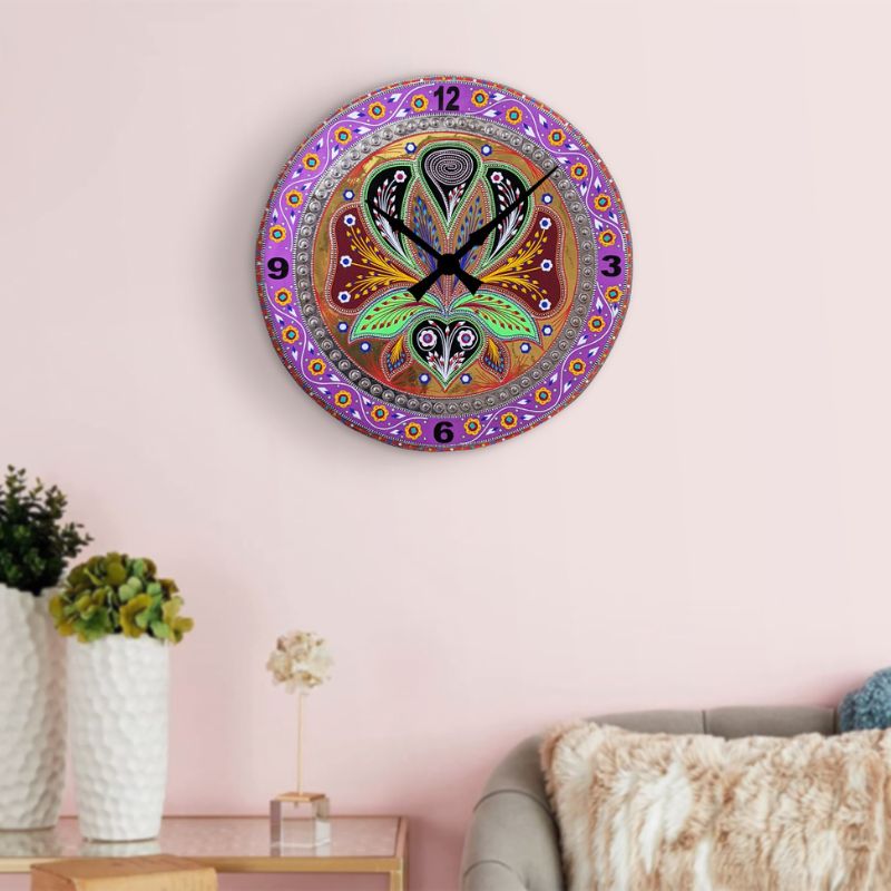 handmade  Wall Clock with Truck Art.