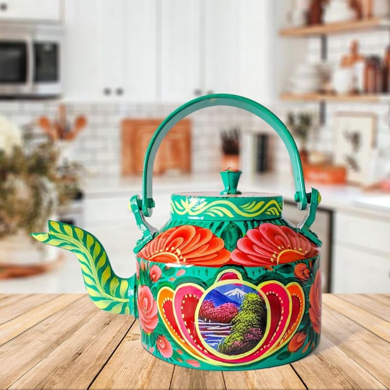 Green Valley Hand Painted Teapot