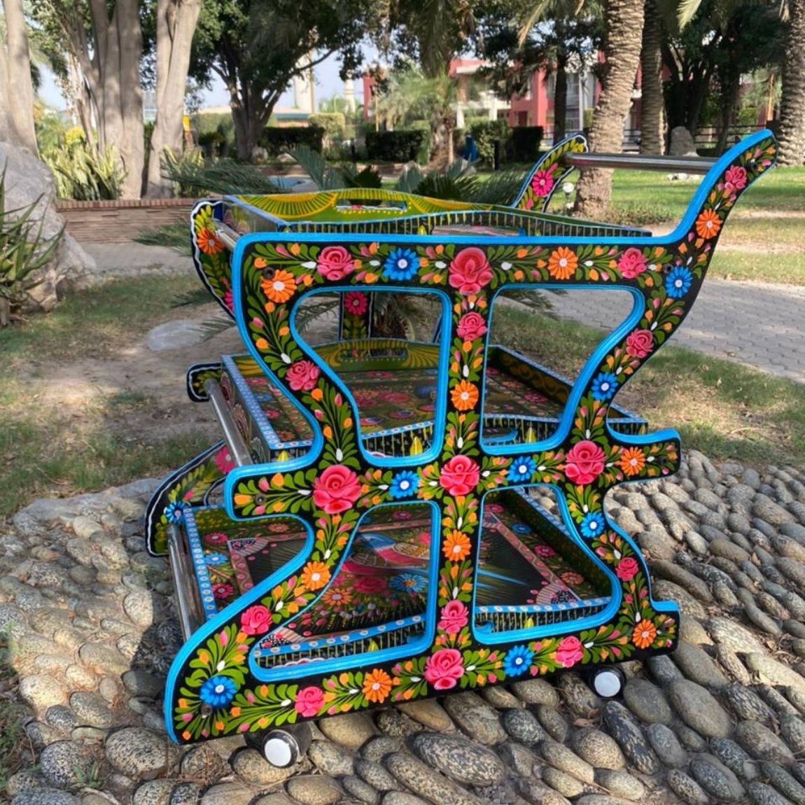 Hand Painted Tea Trolley