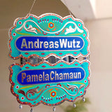 Sea Green Double Name Plate